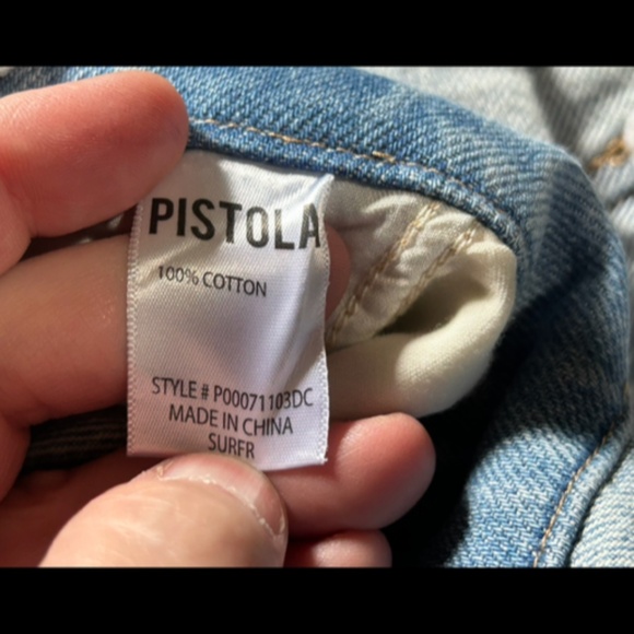 Pistola Beatrix Denim Shortalls/Short Overalls Surfrider Size S - NWT - Picture 15 of 16